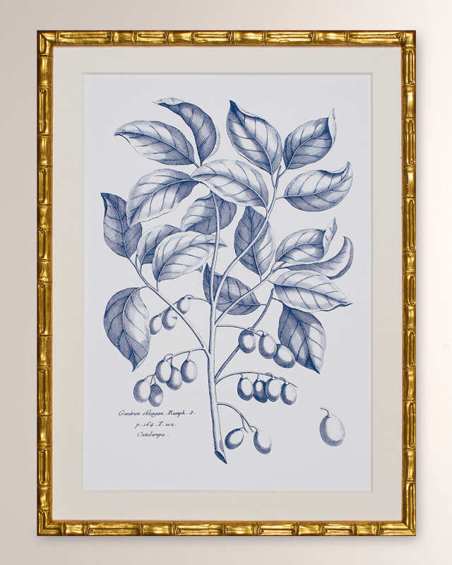 "Navy & Linen II" Framed Giclee